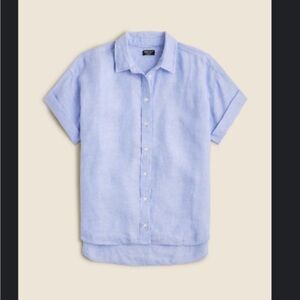 J.Crew Button Down short sleeve shirt in Baird McNutt Irish linen